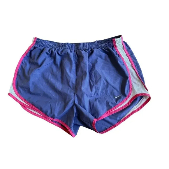 Nike Swoosh Purple Pink Shorts Dri-Fit Running Sport Activewear M - Picture 1 of 8